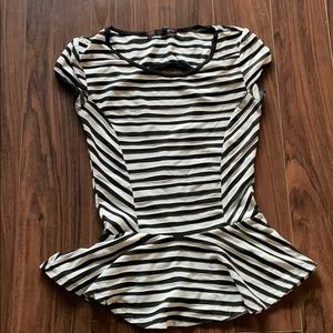 Striped Peblum Top